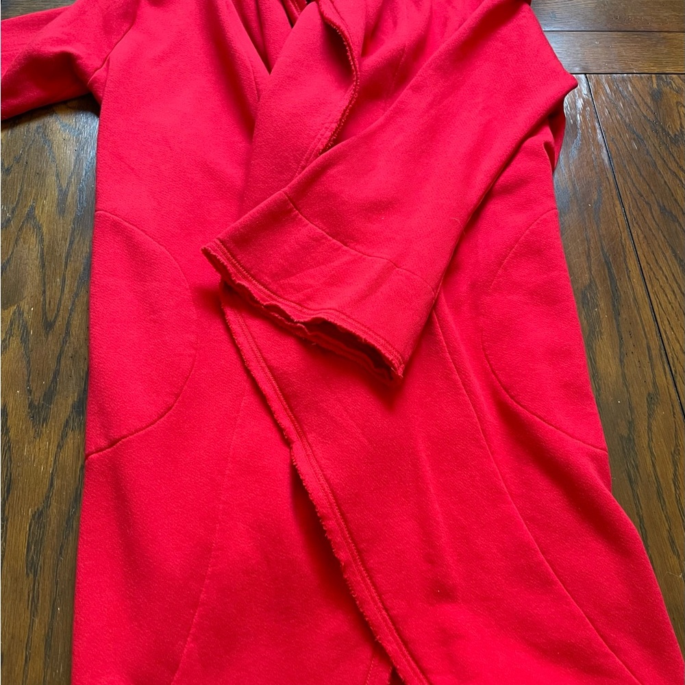 BRYN WALKER Bamboo Organic Cotton Fleece Didion Wrap Coat Duster jacket - Picture 3 of 12